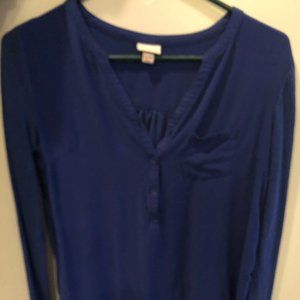 Merona size xs jersey material top. Royal blue.